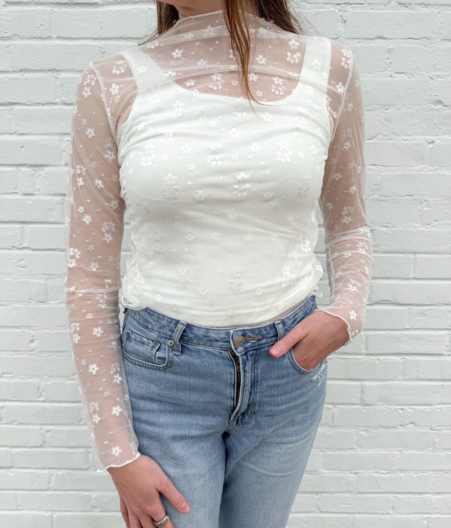 Sheer Soft Petals Top