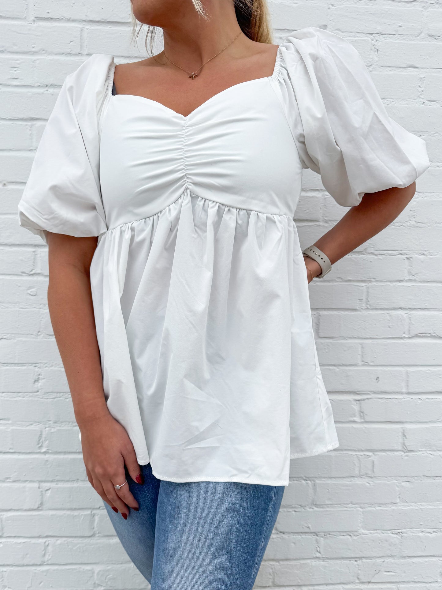 Sweetheart Babydoll Blouse