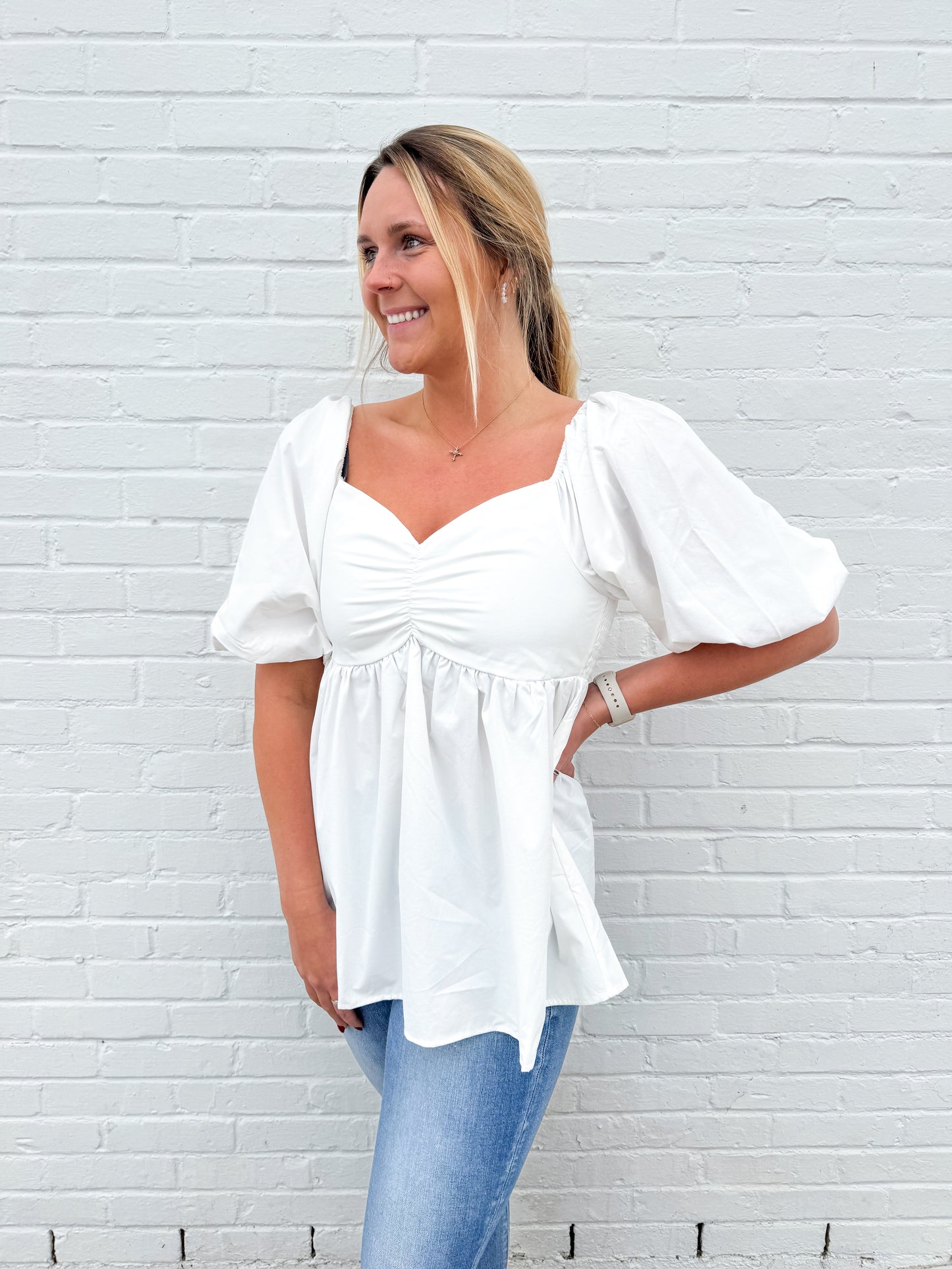 Sweetheart Babydoll Blouse