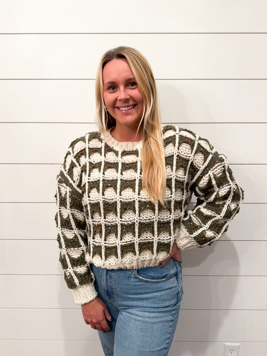 Sequin Spruce Sweater