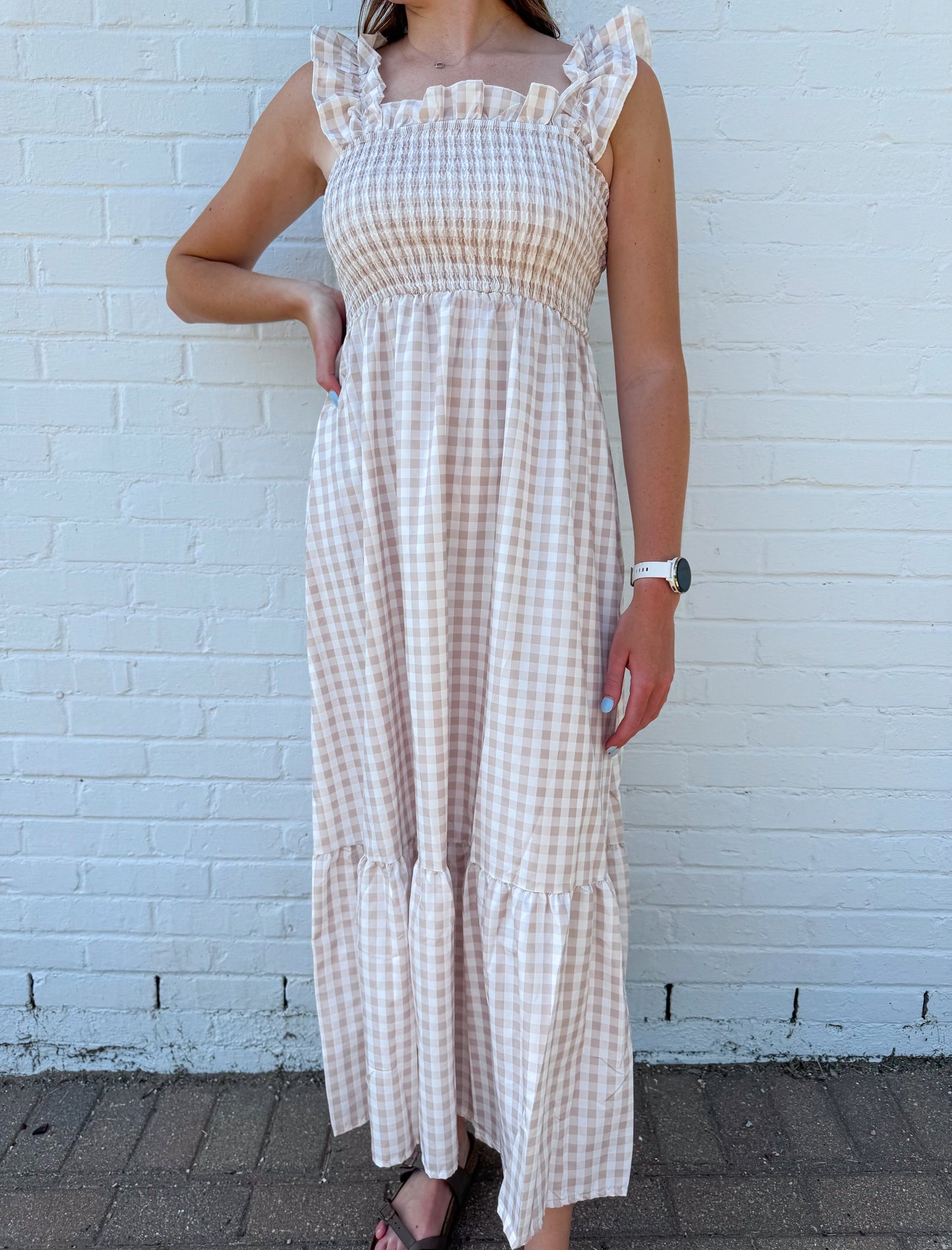 Graceful Gingham Dress
