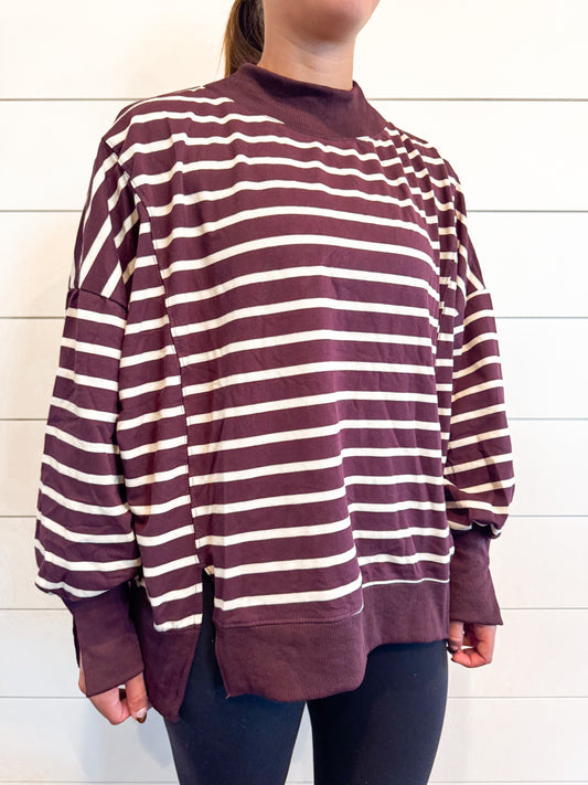 Sunday Stripe Mock Neck