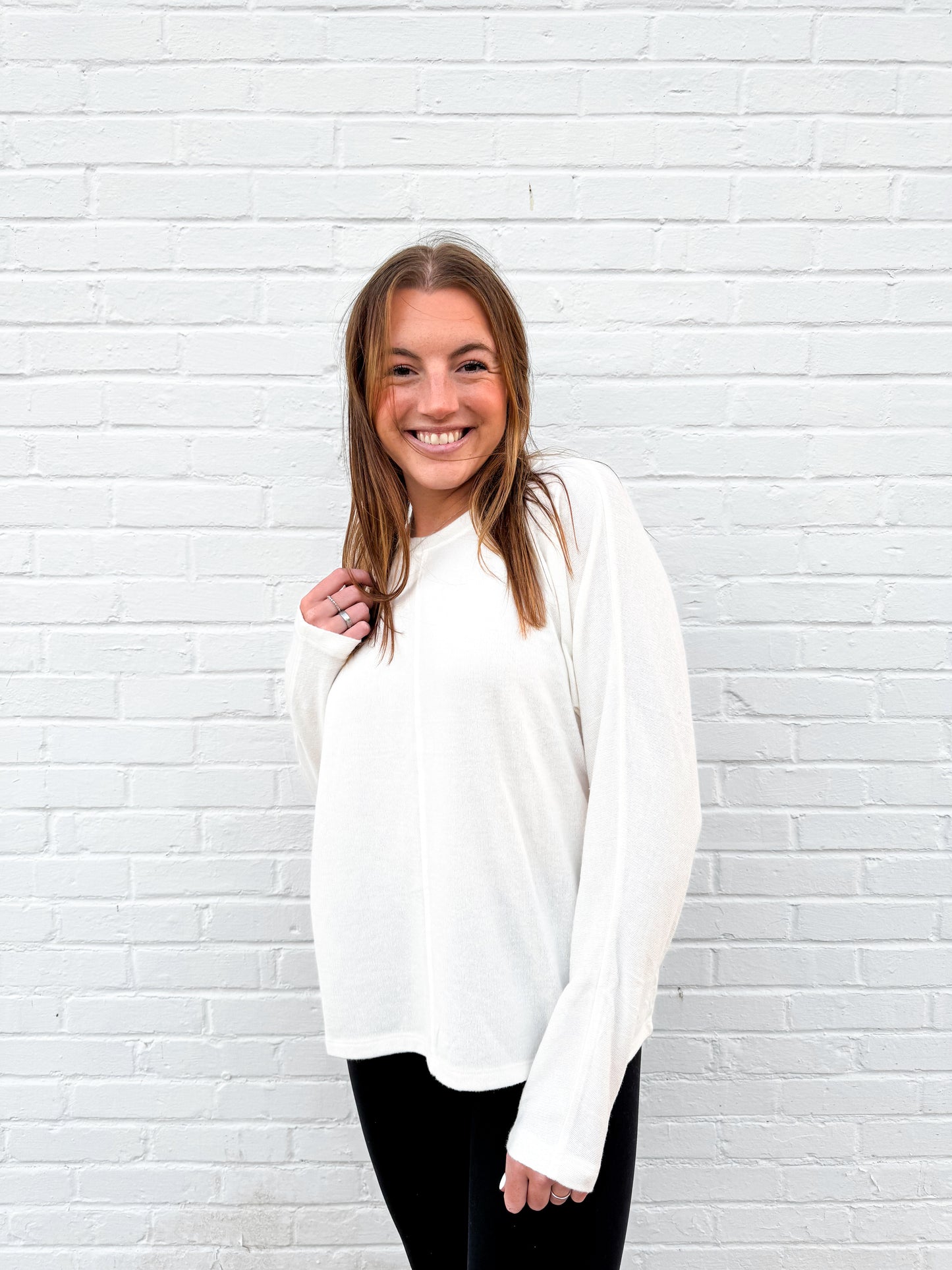 Seam Line Long-Sleeve Top