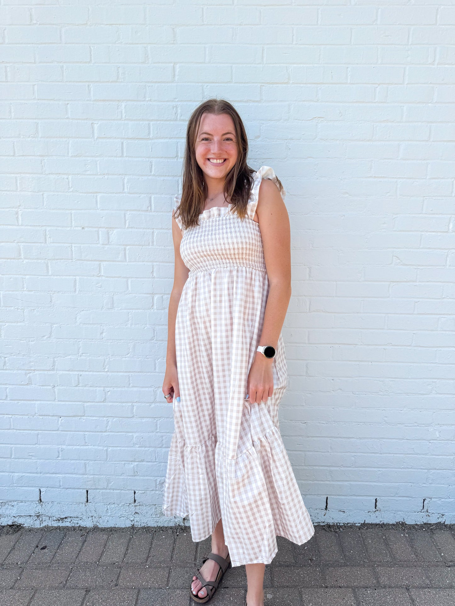 Graceful Gingham Dress