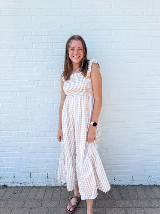 Graceful Gingham Dress